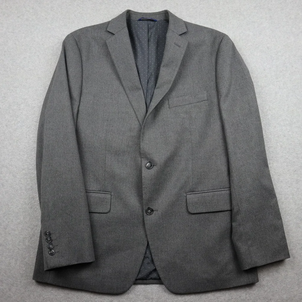 Apt. 9 Sport Coat Mens 42R Premier Flex Gray Slim Fit Stretch Blazer